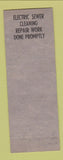 Matchbook Cover - Ted Walsh Plumbing Heating Pittsburgh PA
