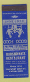 Matchbook Cover - Harshman's Restaurant Eaton OH