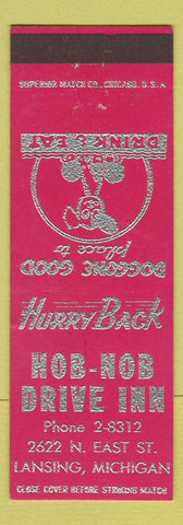 Matchbook Cover - Hob Nob Drive Inn Lansing MI