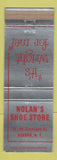 Matchbook Cover - Wright Shoes Nolan's Store Auburn NY