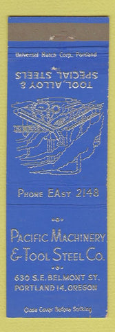 Matchbook Cover - Pacific Machinery and Tool Steel Portland OR