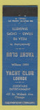 Matchbook Cover - Yacht Club Lounge Chicago IL Pizza