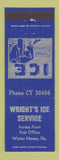 Matchbook Cover - Wright's Ice Service Winter Haven FL