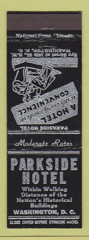 Matchbook Cover - Parkside Hotel Washington DC