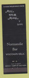 Matchbook Cover - Normandie Bar Wisconsin Dells WI
