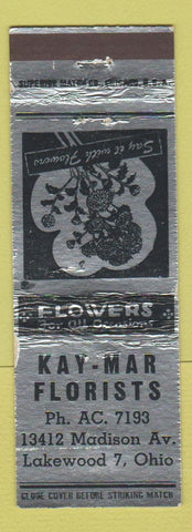 Matchbook Cover - Kay Mar Florist Flowers Lakewood OH WEAR