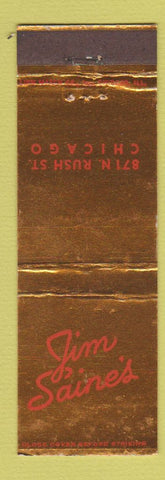Matchbook Cover - Jim Saine's Chicago IL restaurant