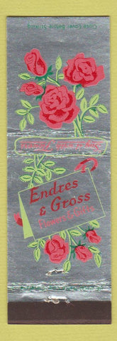 Matchbook Cover - Endres & Cross Flowers Gifts Salem Warren Girard OH