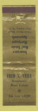 Matchbook Cover - Fred X Veile Insurance Real Estate Fair Lawn NJ