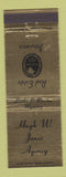Matchbook Cover - Hugh W Jones Insurance Real Estate Lander Riverton WY WEAR