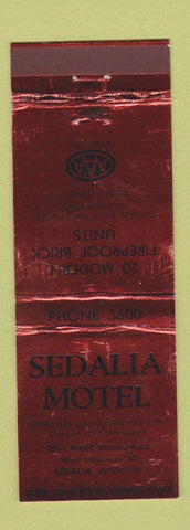 Matchbook Cover - Sedalia Motel MO