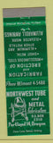 Matchbook Cover - Northwest Tube and Metal Portland OR