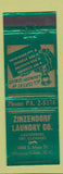 Matchbook Cover - Zinzendorf Laundry Winston Salem NC WEAR