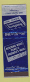 Matchbook Cover - Sandberg Blocking Wood Panels Chicago IL