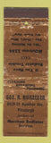 Matchbook Cover - Geo Hunzeker Harrison Radiator Pittsburgh PA WORN