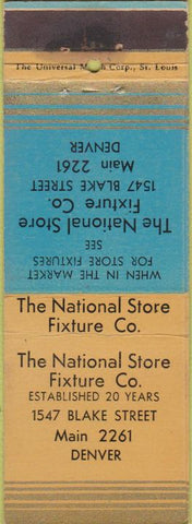 Matchbook Cover - National Store Fixtures Blake Street Denver CO