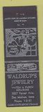 Matchbook Cover - Waldrup's Jewelry Des Moines IA watch repair