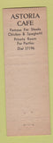 Matchbook Cover - Astoria Cafe Warren OH