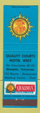 Matchbook Cover - Quality Courts Motel West Memphis TN