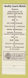 Matchbook Cover - Quality Courts Motel West Memphis TN