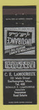 Matchbook Cover - CE Lamoureux Insurance Easthampton MA