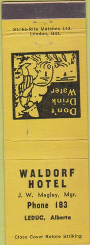 Matchbook Cover - Waldorf Hotel Leduc AB