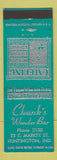 Matchbook Cover - Chunk's Wonder Bar Huntington IN