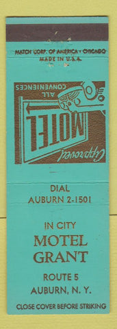 Matchbook Cover - Motel Grant Auburn NY