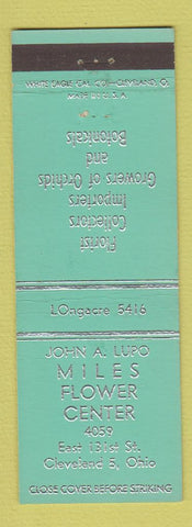Matchbook Cover - Miles Flower Center John Lupo Cleveland OH