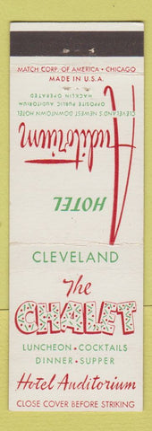 Matchbook Cover - Hotel Auditorium Chalet Cleveland OH