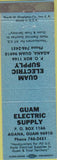 Matchbook Cover - Guam Electric Supply Agana Guam blue