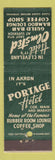 Matchbook Cover - Hotel Olmsted Cleveland OH Portage Akron OH