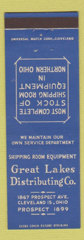 Matchbook Cover - Great Lakes Distributing Shipping Room Equipment Cleveland OH
