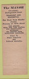 Matchbook Cover - Wade Park Manor Hotel Cleveland OH