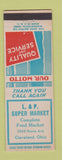 Matchbook Cover - L&P Super Market Grocery Cleveland OH #2