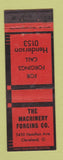 Matchbook Cover - The Machinery Forging Company Cleveland OH WEAR