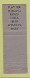 Matchbook Cover - The Machinery Forging Company Cleveland OH WEAR