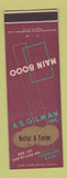 Matchbook Cover - AS Gilman Cleveland OH copying printing