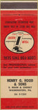Matchbook Cover - Insurance Henry Hood Washington PA