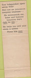 Matchbook Cover - Insurance Henry Hood Washington PA