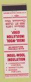 Matchbook Cover - Insul Wool Insulation Cleveland OH