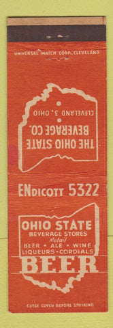 Matchbook Cover - Ohio State Beverage Stores Liquor Cleveland OH