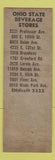 Matchbook Cover - Ohio State Beverage Stores Liquor Cleveland OH