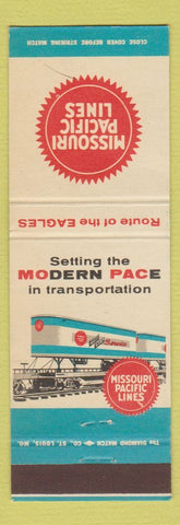 Matchbook Cover - Missouri Pacific Lines Railroad Modern Pace