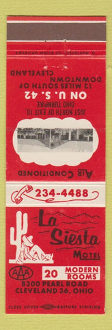 Matchbook Cover - La Siesta Motel Cleveland OH
