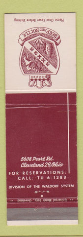 Matchbook Cover - Beef and Bottle Cleveland OH