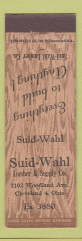 Matchbook Cover - Suid Wahl Lumber Supply Cleveland OH