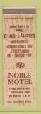 Matchbook Cover - Noble Motel Cleveland OH