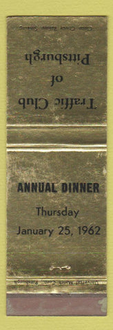 Matchbook Cover - Traffic Club of Pittsburgh PA 1962