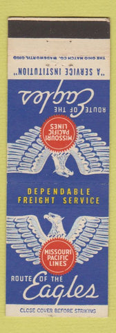 Matchbook Cover - Missouri Pacific Lines Railroad Route of the Eagles